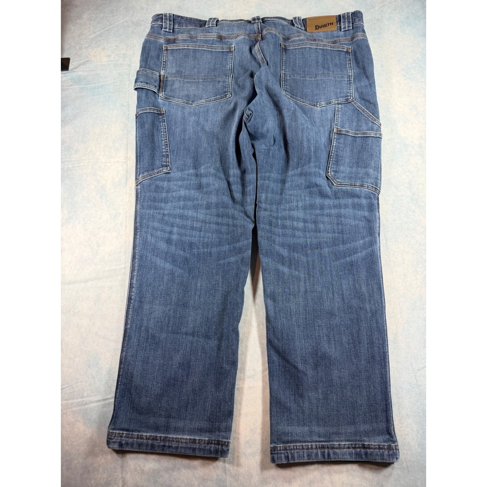 Duluth Carpenter Jeans Mens 44x30 Blue Excellent Ballroom Double Flex Standard - Picture 5 of 10